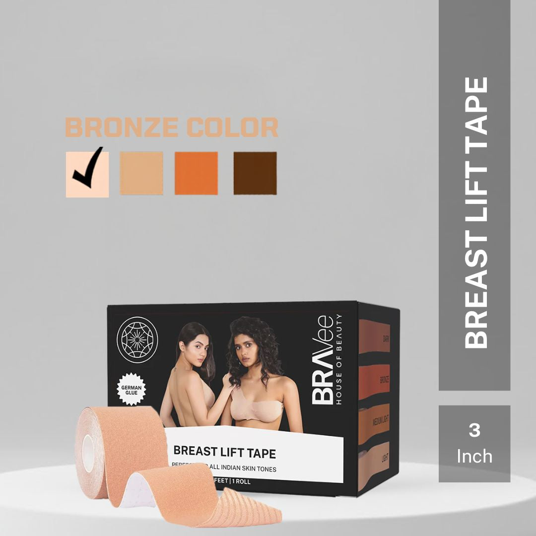 3 inch nude breast lift tape offering extra coverage and support for larger bust sizes