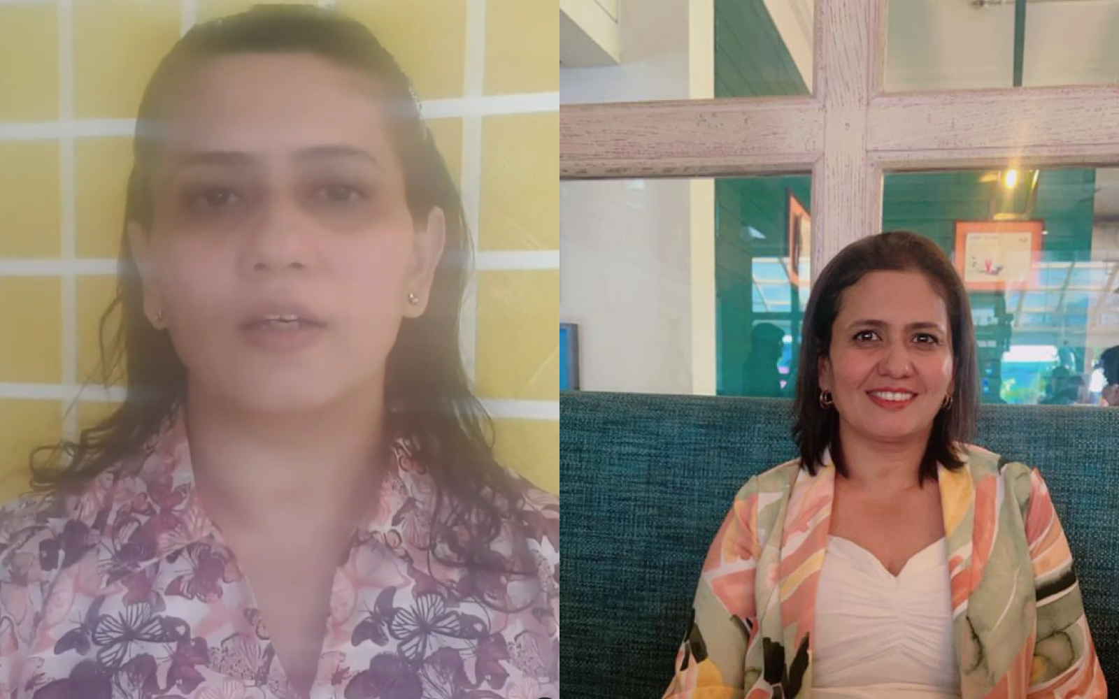 Before and After result image of Manisha Bhosale by doing Face yoga