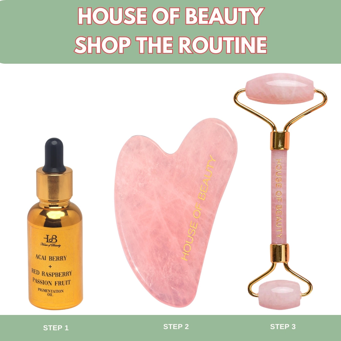 Copy 1 Rose Quartz Roller Kit by HOB India Old image