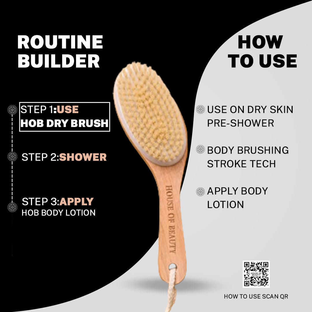 Dry brush or brushing best holistic skicare for lymphatic drainage massage at home for smooth skin, reduce hair ingrowth, keratosis pilaris, cellulite, blood circulation. Ideal for dry skin, and for smooth arms and legs. Naturally without the use of chemicals like Glycolic acid from the ordinary brand. Real genuine bristles and long wooden handel easy to use.