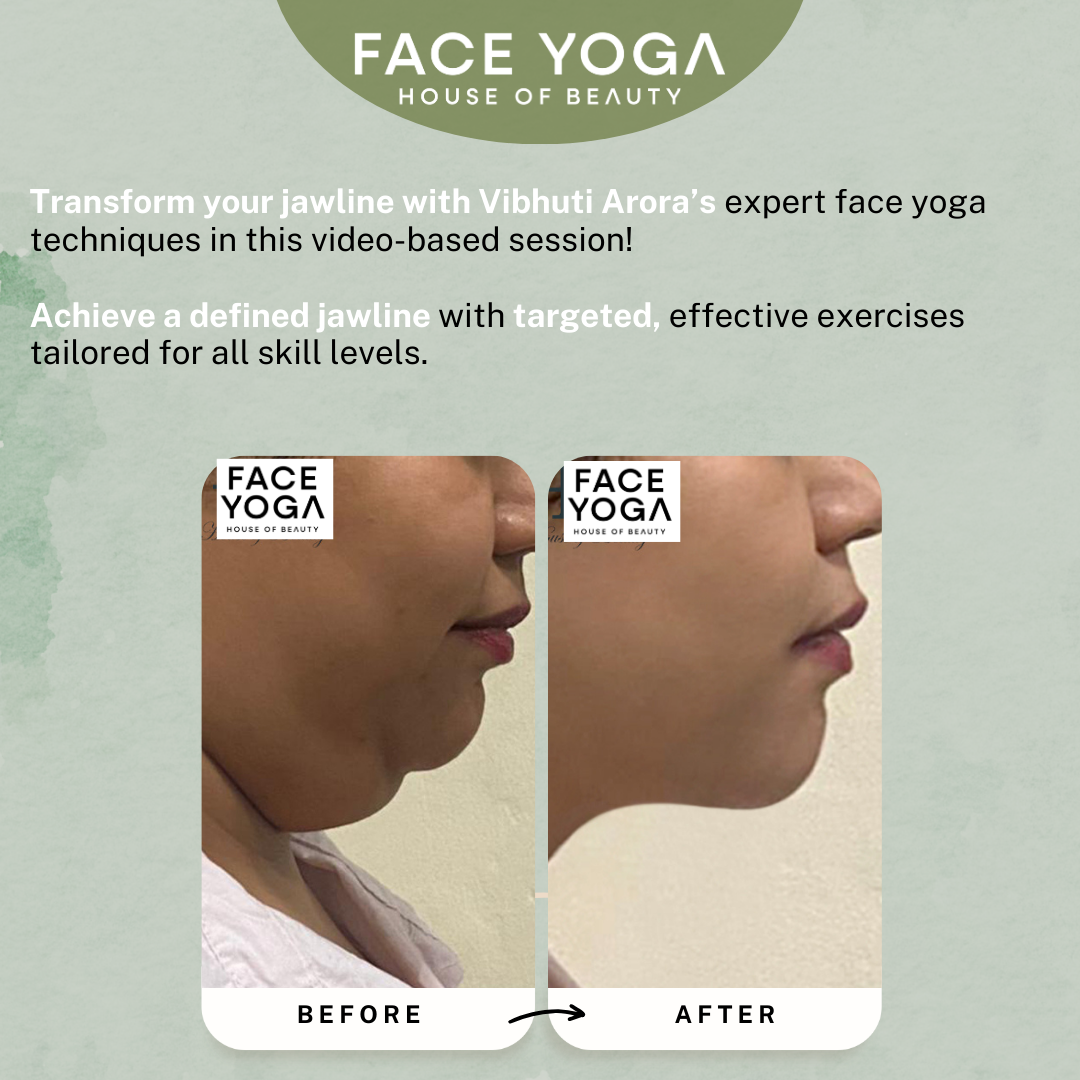Face yoga online program for double chin reduction and jaw toning by Vibhuti Arora House of Beauty