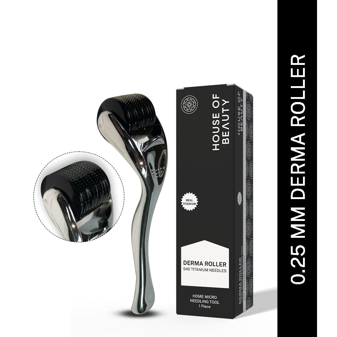 House Of Beauty India Face Tools House of Beauty 0.25mm Derma Roller Face Yoga gym Vibhuti Arora facegym Jade roller Guasha skingym Guasha Teacher Training Learn Yoga certified FaceTools Make up Anti ageing House of Beauty 0.25mm Derma Roller