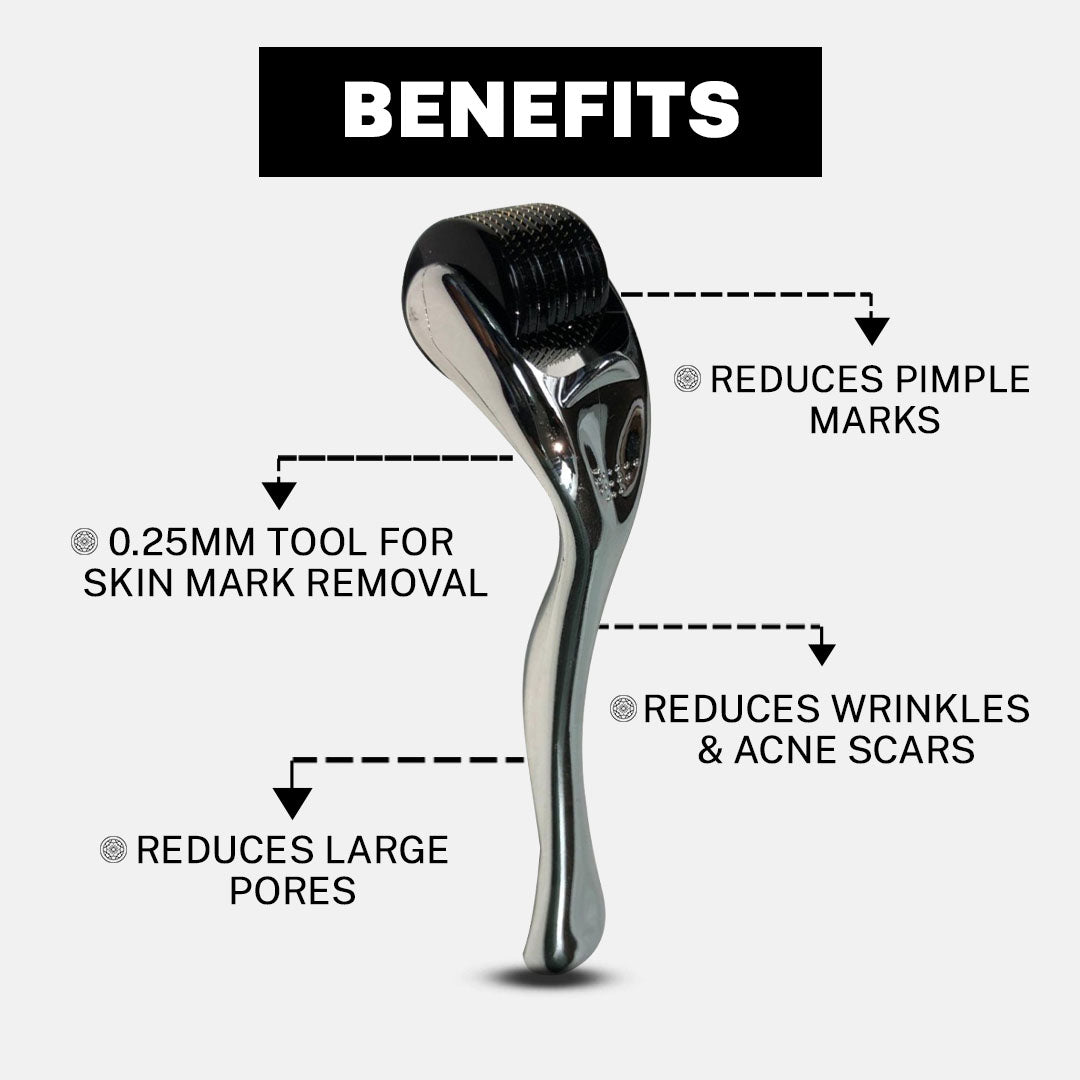 House Of Beauty India Face Tools House of Beauty 0.25mm Derma Roller Face Yoga gym Vibhuti Arora facegym Jade roller Guasha skingym Guasha Teacher Training Learn Yoga certified FaceTools Make up Anti ageing House of Beauty 0.25mm Derma Roller