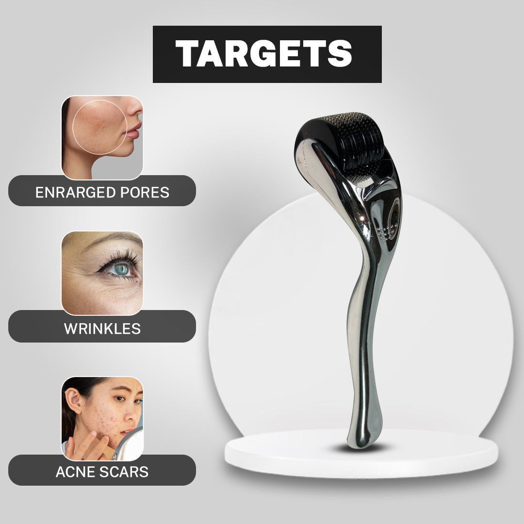 House Of Beauty India Face Tools House of Beauty 0.25mm Derma Roller Face Yoga gym Vibhuti Arora facegym Jade roller Guasha skingym Guasha Teacher Training Learn Yoga certified FaceTools Make up Anti ageing House of Beauty 0.25mm Derma Roller