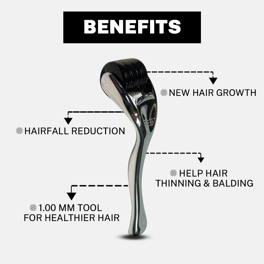 House Of Beauty India Face Tools 1.00mm Derma Roller Face Yoga gym Vibhuti Arora facegym Jade roller Guasha skingym Guasha Teacher Training Learn Yoga certified FaceTools Make up Anti ageing 1.00mm Derma Roller