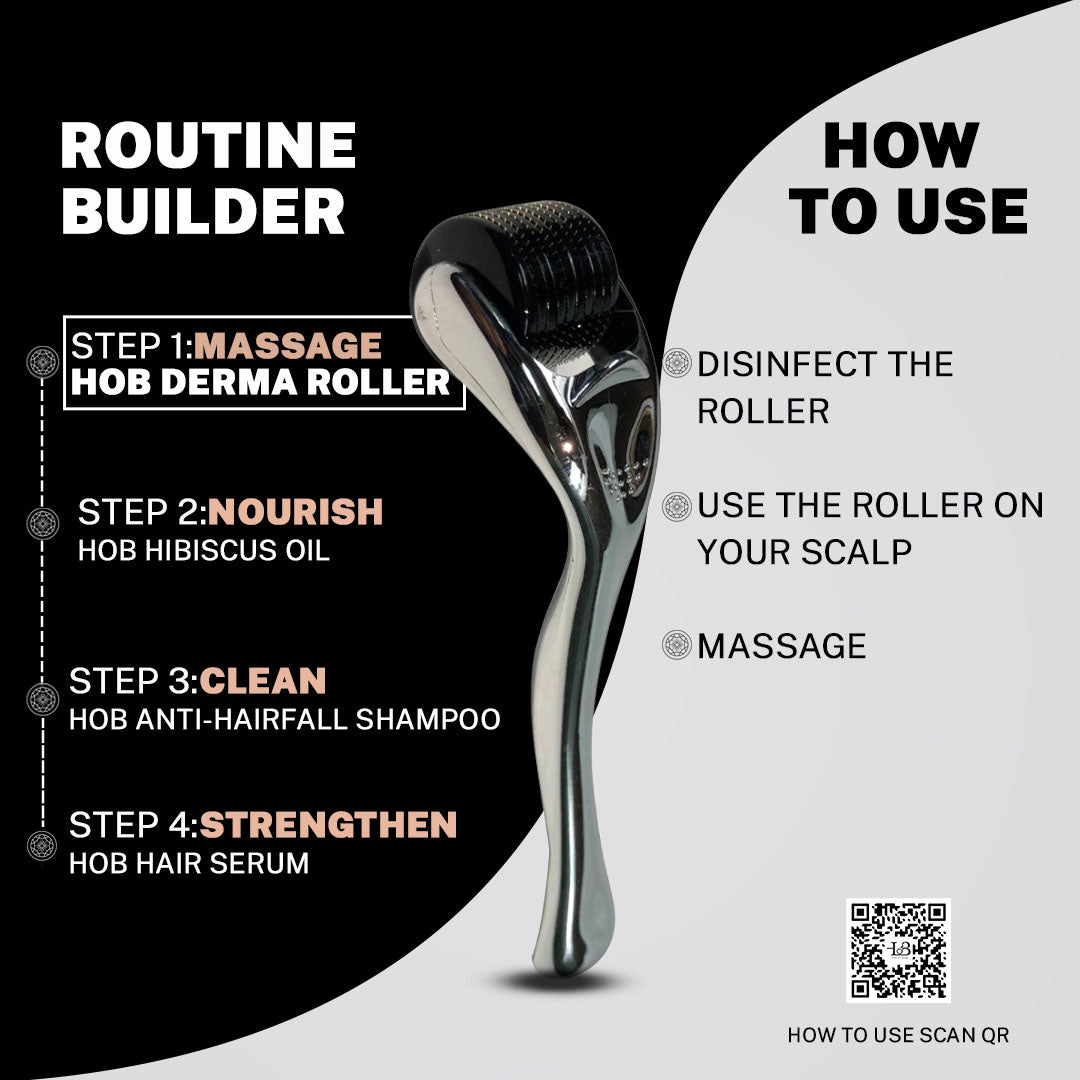 House Of Beauty India Face Tools 1.5mm Derma Roller Face Yoga gym Vibhuti Arora facegym Jade roller Guasha skingym Guasha Teacher Training Learn Yoga certified FaceTools Make up Anti ageing 1.5mm Derma Roller
