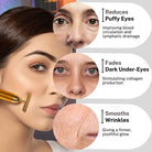 House of Beauty India as you seen on Shark Tank India Face Tools 24K Face Massager (1 Piece), Before and after comparison showing reduced fine lines and improved skin radiance using the HOB 24K Face Massager.