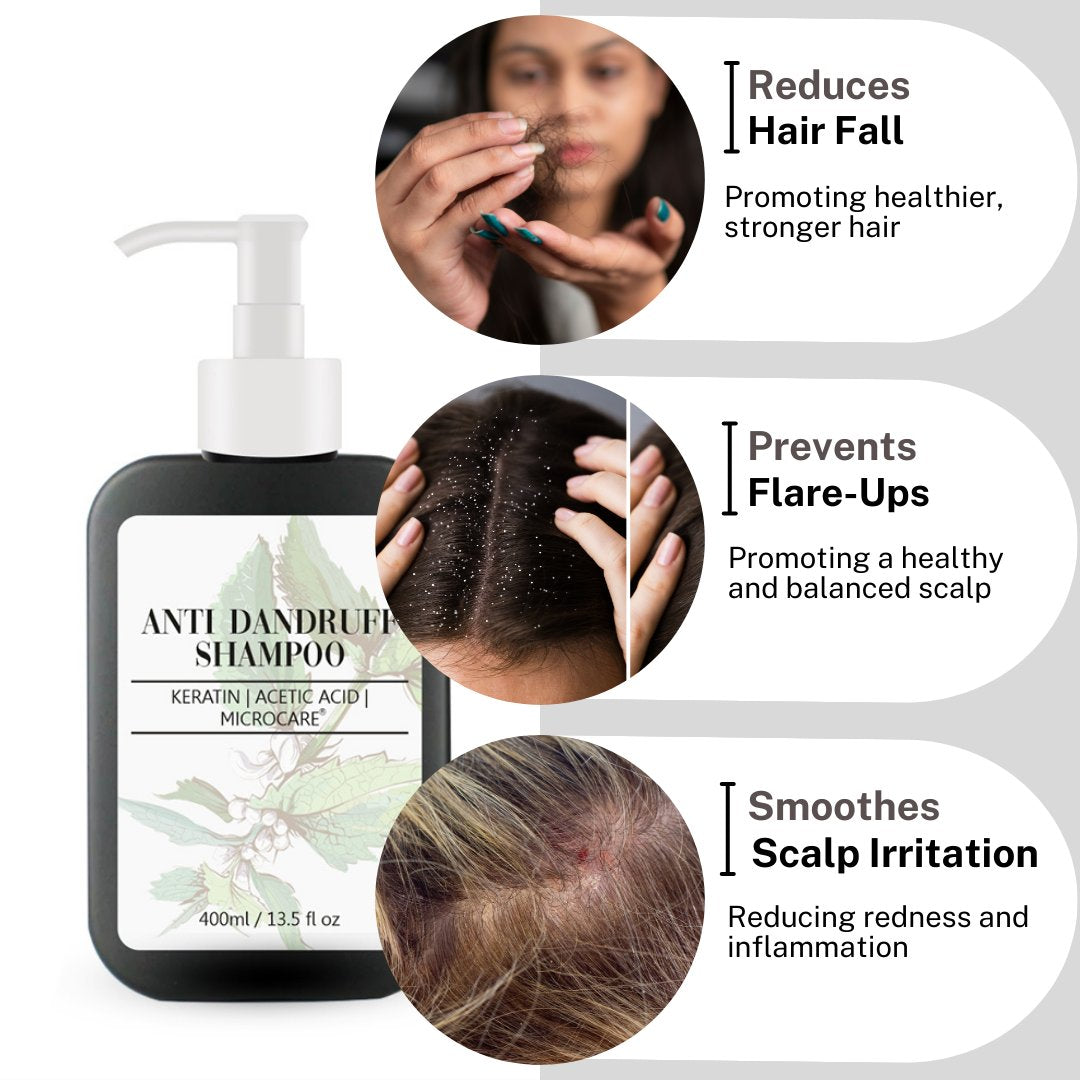 House Of Beauty India Hair Care Anti -Dandruff Shampoo (400ml) Face Yoga gym Vibhuti Arora facegym Jade roller Guasha skingym Guasha Teacher Training Learn Yoga certified FaceTools Make up Anti ageing Anti -Dandruff Shampoo (400ml)