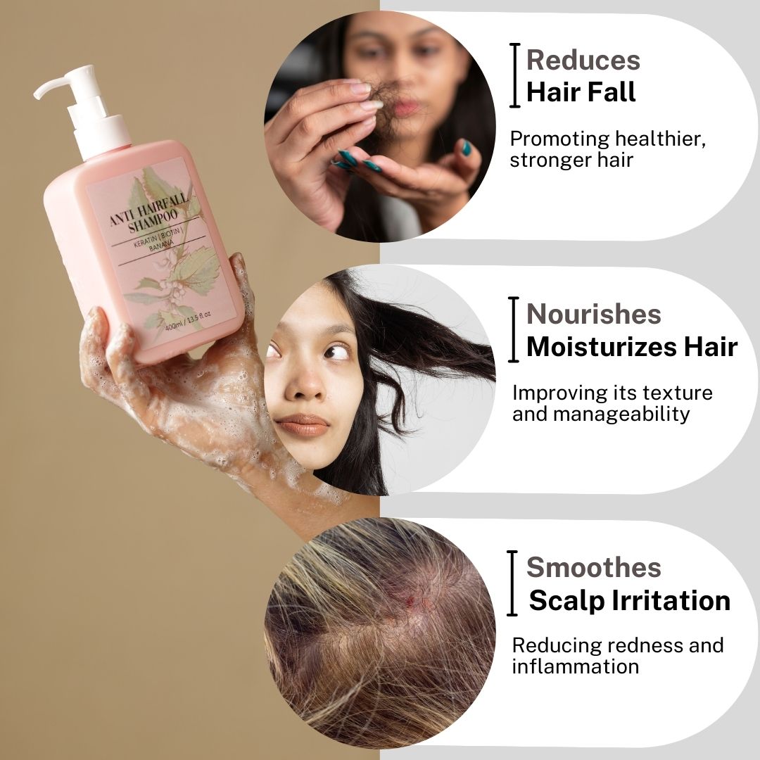 House Of Beauty India Hair Care Anti- Hair Fall Shampoo (400ml) Face Yoga gym Vibhuti Arora facegym Jade roller Guasha skingym Guasha Teacher Training Learn Yoga certified FaceTools Make up Anti ageing Anti- Hair Fall Shampoo (400ml)