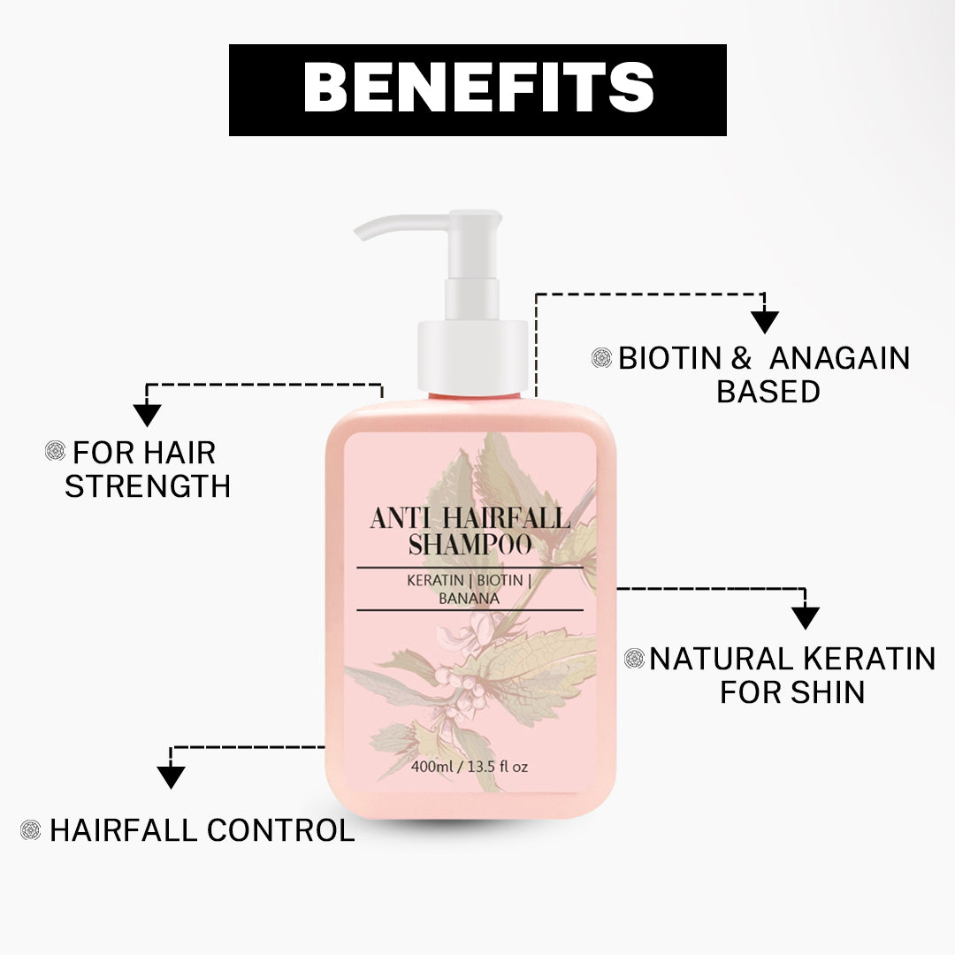 House Of Beauty India Hair Care Anti- Hair Fall Shampoo (400ml) Face Yoga gym Vibhuti Arora facegym Jade roller Guasha skingym Guasha Teacher Training Learn Yoga certified FaceTools Make up Anti ageing Anti- Hair Fall Shampoo (400ml)