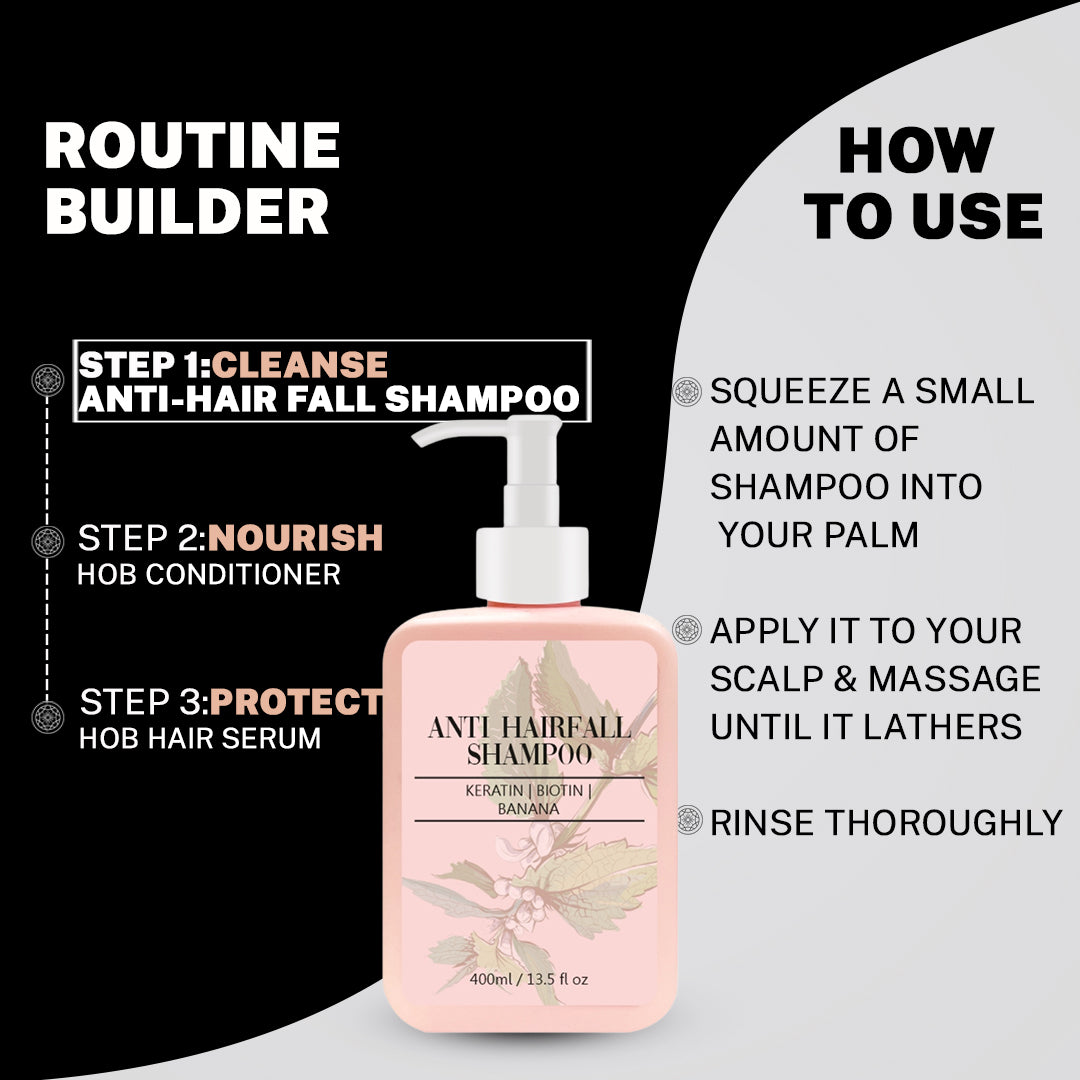 House Of Beauty India Hair Care Anti- Hair Fall Shampoo (400ml) Face Yoga gym Vibhuti Arora facegym Jade roller Guasha skingym Guasha Teacher Training Learn Yoga certified FaceTools Make up Anti ageing Anti- Hair Fall Shampoo (400ml)