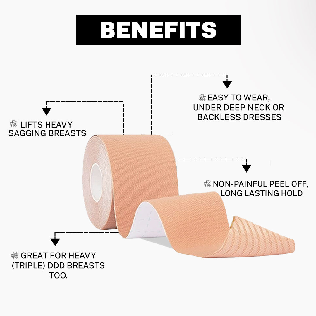 House Of Beauty India Body Tape Breast Lift/ Body Tape Face Yoga gym Vibhuti Arora facegym Jade roller Guasha skingym Guasha Teacher Training Learn Yoga certified FaceTools Make up Anti ageing Breast Lift/ Body Tape