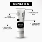 Tanned skin removal at home with House of beauty detan mask with skin whitening ingredients like alpha arbutin, to help correct uneven skin. Home treatment mask for acne, blemish and skin detox. Best before face yoga massage, better than Mamaearth Ubtan Face Mask, Minimalist Alpha Arbutin Mask, Dot & Key Clay Mask, and Plum Green Tea Mask. Featuring trending search terms like "best de-tan face mask in India," "skin lightening masks for summer," and "anti-acne clay mask with alpha arbutin, for bright glow