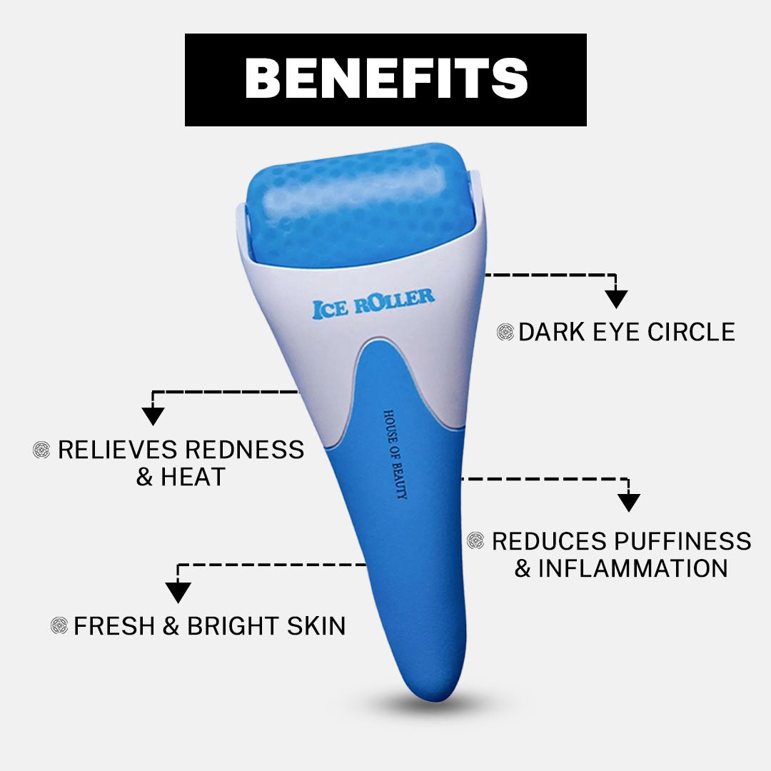 House Of Beauty India Face Tools Blue Ice Roller Face Yoga gym Vibhuti Arora facegym Jade roller Guasha skingym Guasha Teacher Training Learn Yoga certified FaceTools Make up Anti ageing Blue Ice Roller