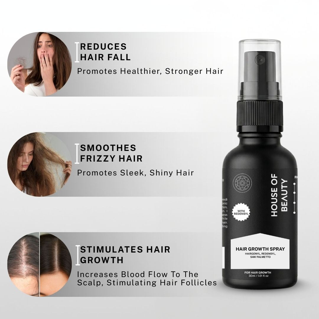 hair growth spray reducing hair fall smoothing frizzy hair and stimulating scalp for hair regrowth