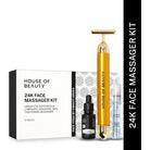 House Of Beauty India Face Tools 24K Face Massager Kit (3 pieces) Face Yoga gym Vibhuti Arora facegym Jade roller Guasha skingym Guasha Teacher Training Learn Yoga certified FaceTools Make up Anti ageing 24K Face Massager Kit (3 pieces)