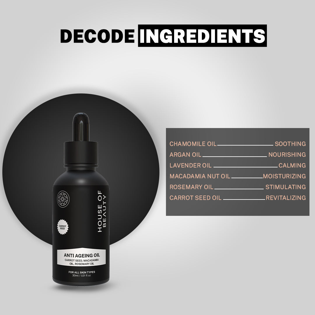 House Of Beauty India Skin Care Anti Ageing Oil (30 ml) Face Yoga gym Vibhuti Arora facegym Jade roller Guasha skingym Guasha Teacher Training Learn Yoga certified FaceTools Make up Anti ageing Anti Ageing Oil (30 ml)