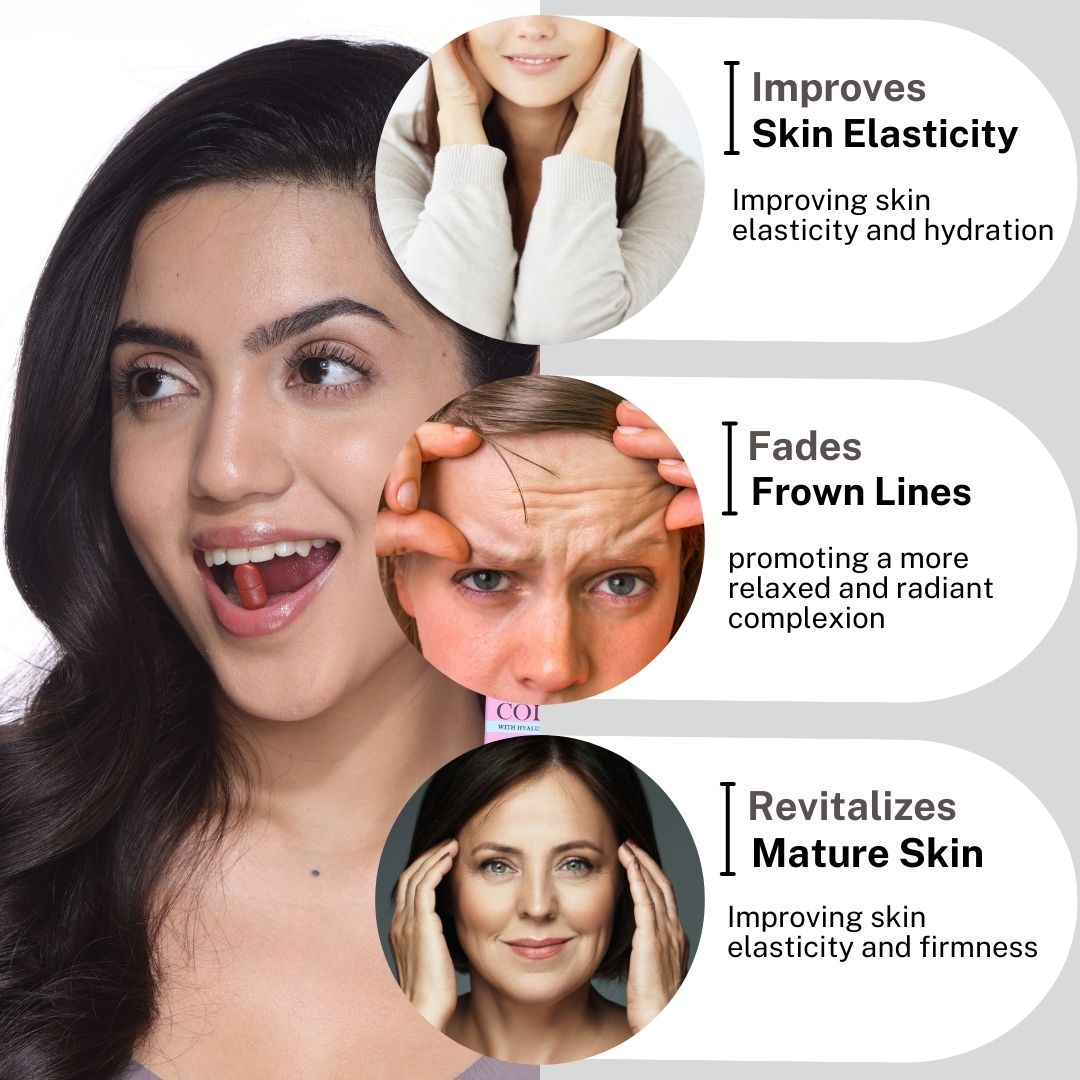 House Of Beauty India supplements Hydrolyzed Collagen w/t Hyaluronic & Rosehip (60 Tablets) Face Yoga gym Vibhuti Arora facegym Jade roller Guasha skingym Guasha Teacher Training Learn Yoga certified FaceTools Make up Anti ageing Hydrolyzed Collagen w/t Hyaluronic & Rosehip (60 Tablets)