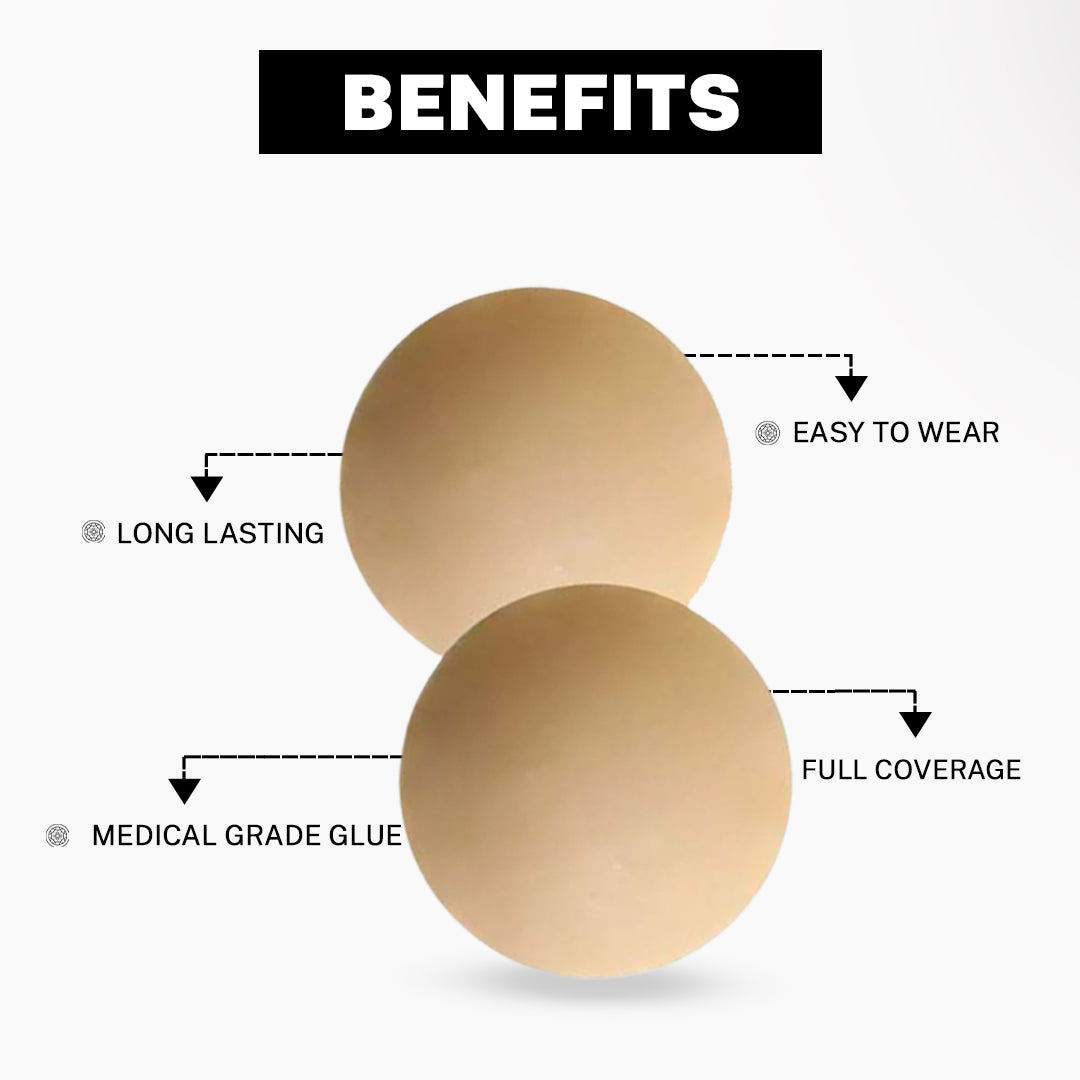 House Of Beauty India BodyCare Nippy Covers (Silicone Cover Medical Grade Bra) Face Yoga gym Vibhuti Arora facegym Jade roller Guasha skingym Guasha Teacher Training Learn Yoga certified FaceTools Make up Anti ageing Nippy Covers (Silicone Cover Medical Grade Bra)