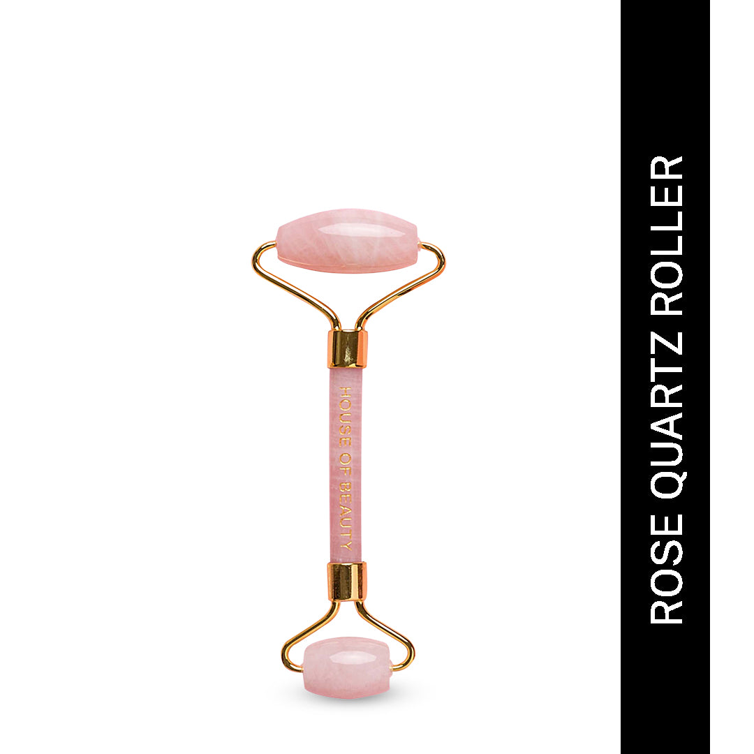 House Of Beauty India Face Tools ROSE QUARTZ ROLLER (1 Piece) Face Yoga gym Vibhuti Arora facegym Jade roller Guasha skingym Guasha Teacher Training Learn Yoga certified FaceTools Make up Anti ageing ROSE QUARTZ ROLLER (1 Piece)