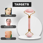 House Of Beauty India Face Tools ROSE QUARTZ ROLLER (1 Piece) Face Yoga gym Vibhuti Arora facegym Jade roller Guasha skingym Guasha Teacher Training Learn Yoga certified FaceTools Make up Anti ageing ROSE QUARTZ ROLLER (1 Piece)