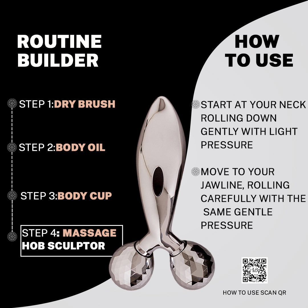 House Of Beauty India Body Tools Sculptor (3D Body Massager for men and women) Face Yoga gym Vibhuti Arora facegym Jade roller Guasha skingym Guasha Teacher Training Learn Yoga certified FaceTools Make up Anti ageing Sculptor (3D Body Massager for men and women)