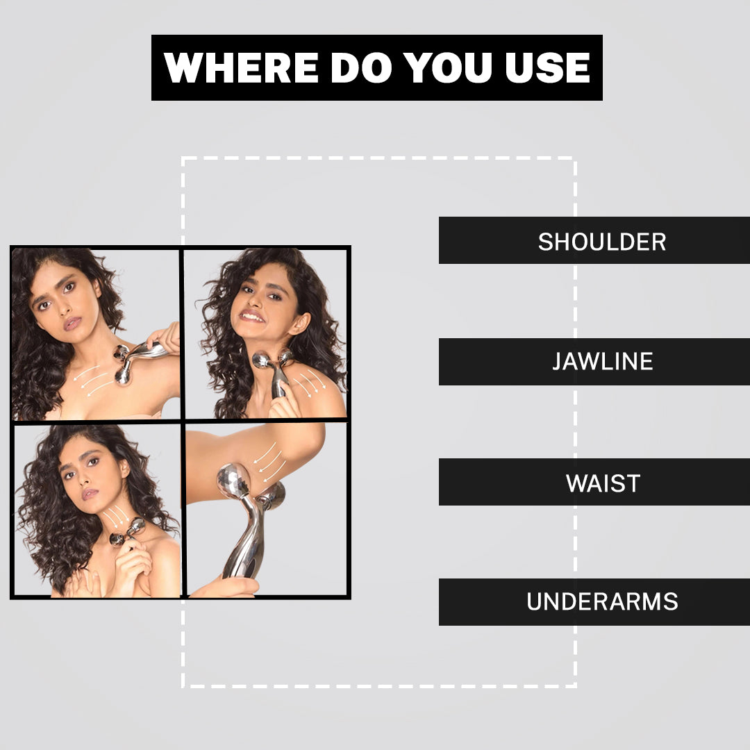 House Of Beauty India Body Tools Sculptor (3D Body Massager for men and women) Face Yoga gym Vibhuti Arora facegym Jade roller Guasha skingym Guasha Teacher Training Learn Yoga certified FaceTools Make up Anti ageing Sculptor (3D Body Massager for men and women)