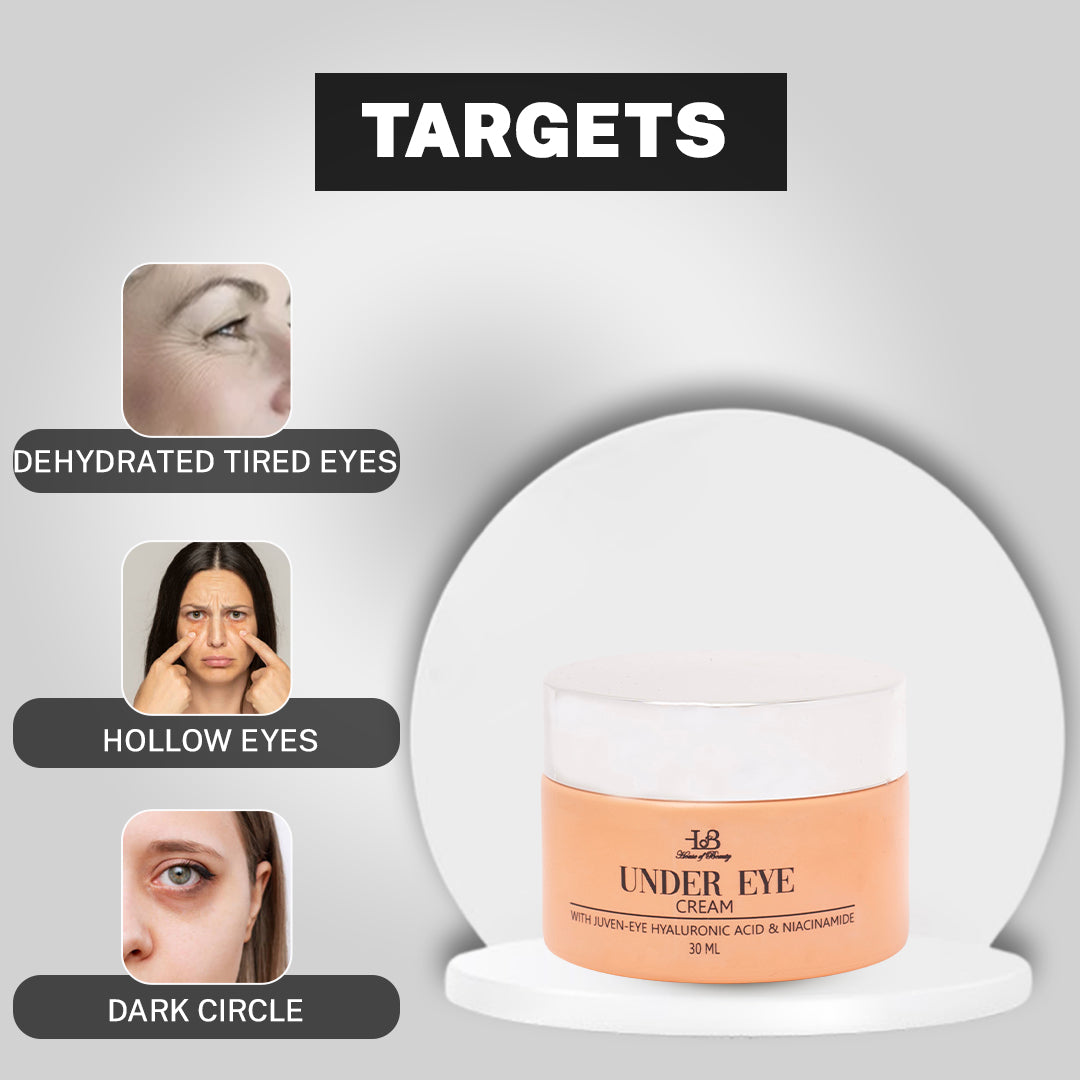House Of Beauty India Lotion & Moisturizer Under Eye Cream (30ml) Face Yoga gym Vibhuti Arora facegym Jade roller Guasha skingym Guasha Teacher Training Learn Yoga certified FaceTools Make up Anti ageing Under Eye Cream (30ml)