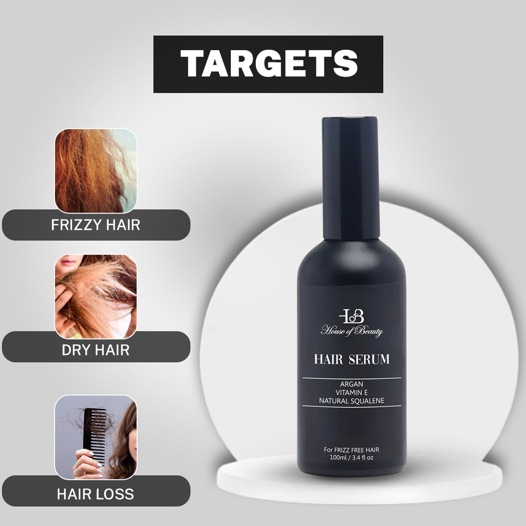 House Of Beauty India Hair Care Hair Serum for Dry, Frizzy & Dull Hair (100ml) Face Yoga gym Vibhuti Arora facegym Jade roller Guasha skingym Guasha Teacher Training Learn Yoga certified FaceTools Make up Anti ageing Hair Serum for Dry, Frizzy & Dull Hair (100ml)