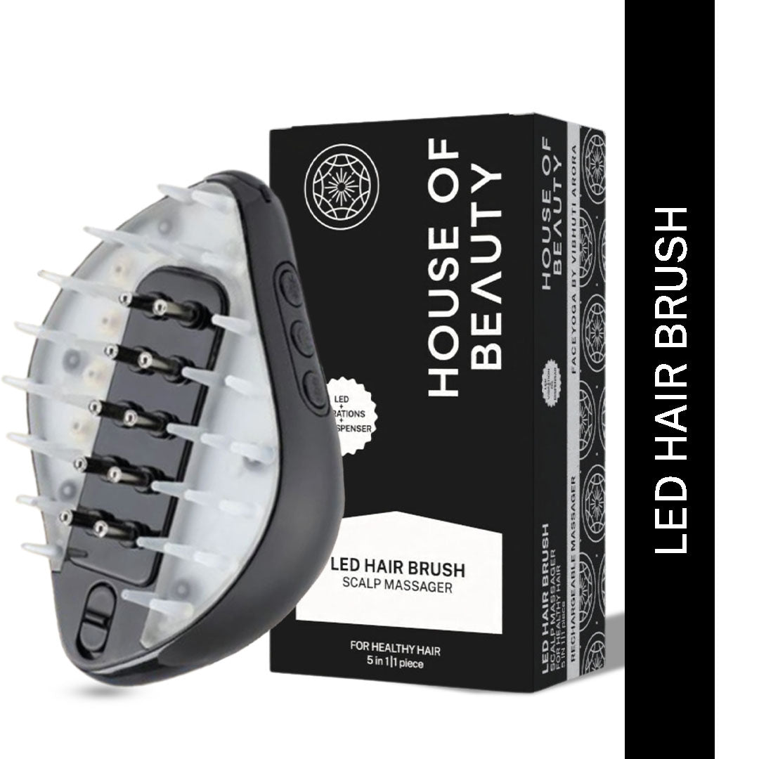 Led photon hair comb brush with red & blue light treatment for scalp, dandruff and hair growth treatment 
Reduce hairfall at home with Hair tool and red light treatment affordable, trending cutting hair tool for scalp health. Blue and Red light combo better than Vega, Wahl, Agaro, and Havells, it’s perfect for addressing issues like hair thinning, dandruff, and dullness.Search trends such as "best LED hair growth massager in India," "scalp massager with light therapy," and "tools to reduce hair fall.
