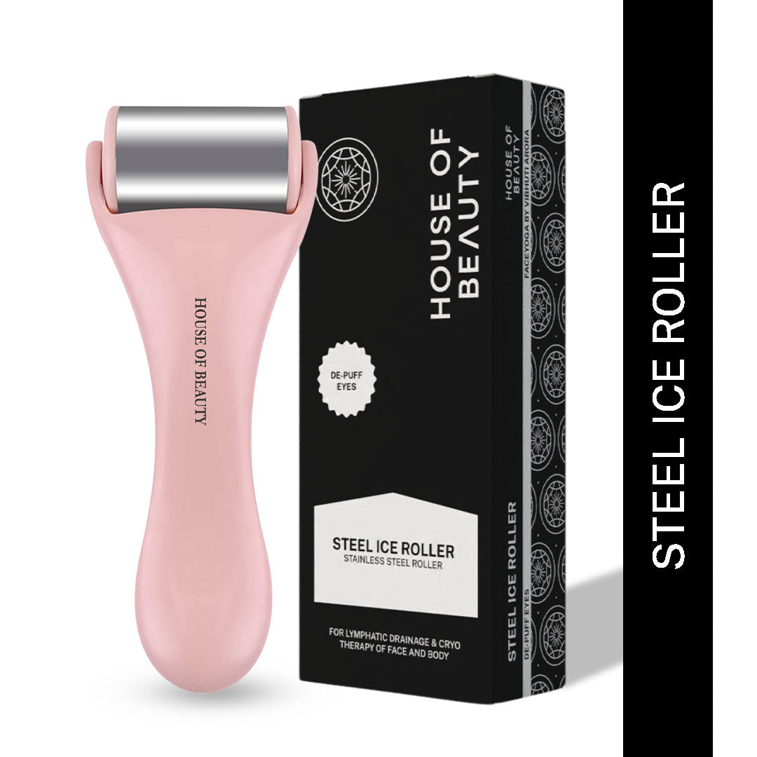 House Of Beauty India Face Tools Steel Ice Roller (De-Puff eyes) Face Yoga gym Vibhuti Arora facegym Jade roller Guasha skingym Guasha Teacher Training Learn Yoga certified FaceTools Make up Anti ageing Steel Ice Roller (De-Puff eyes)