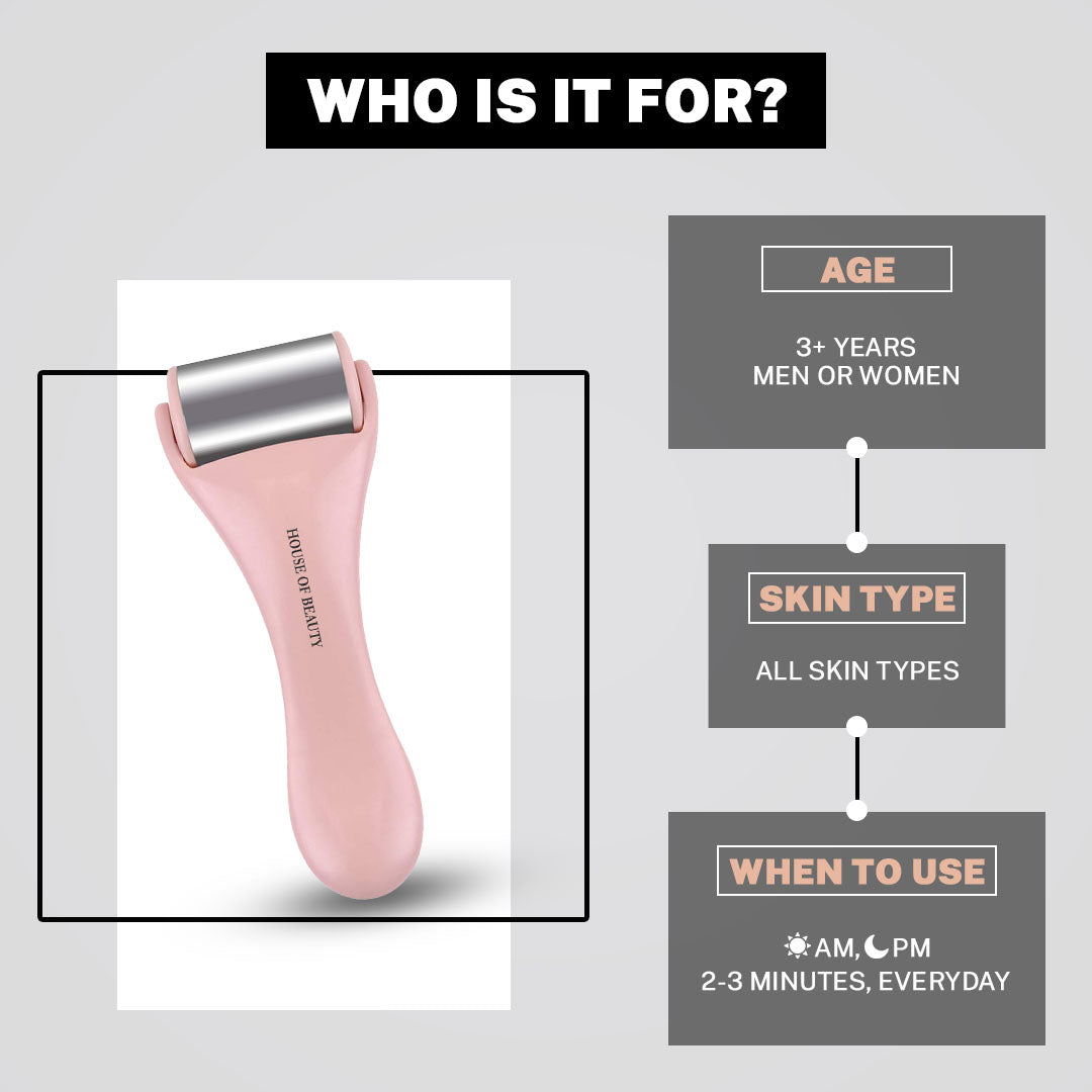 House Of Beauty India Face Tools Steel Ice Roller (De-Puff eyes) Face Yoga gym Vibhuti Arora facegym Jade roller Guasha skingym Guasha Teacher Training Learn Yoga certified FaceTools Make up Anti ageing Steel Ice Roller (De-Puff eyes)