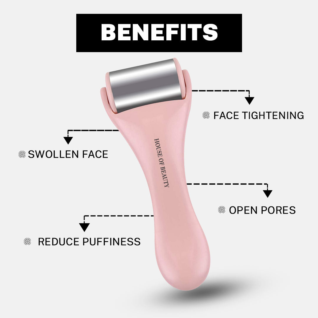 House Of Beauty India Face Tools Steel Ice Roller (De-Puff eyes) Face Yoga gym Vibhuti Arora facegym Jade roller Guasha skingym Guasha Teacher Training Learn Yoga certified FaceTools Make up Anti ageing Steel Ice Roller (De-Puff eyes)