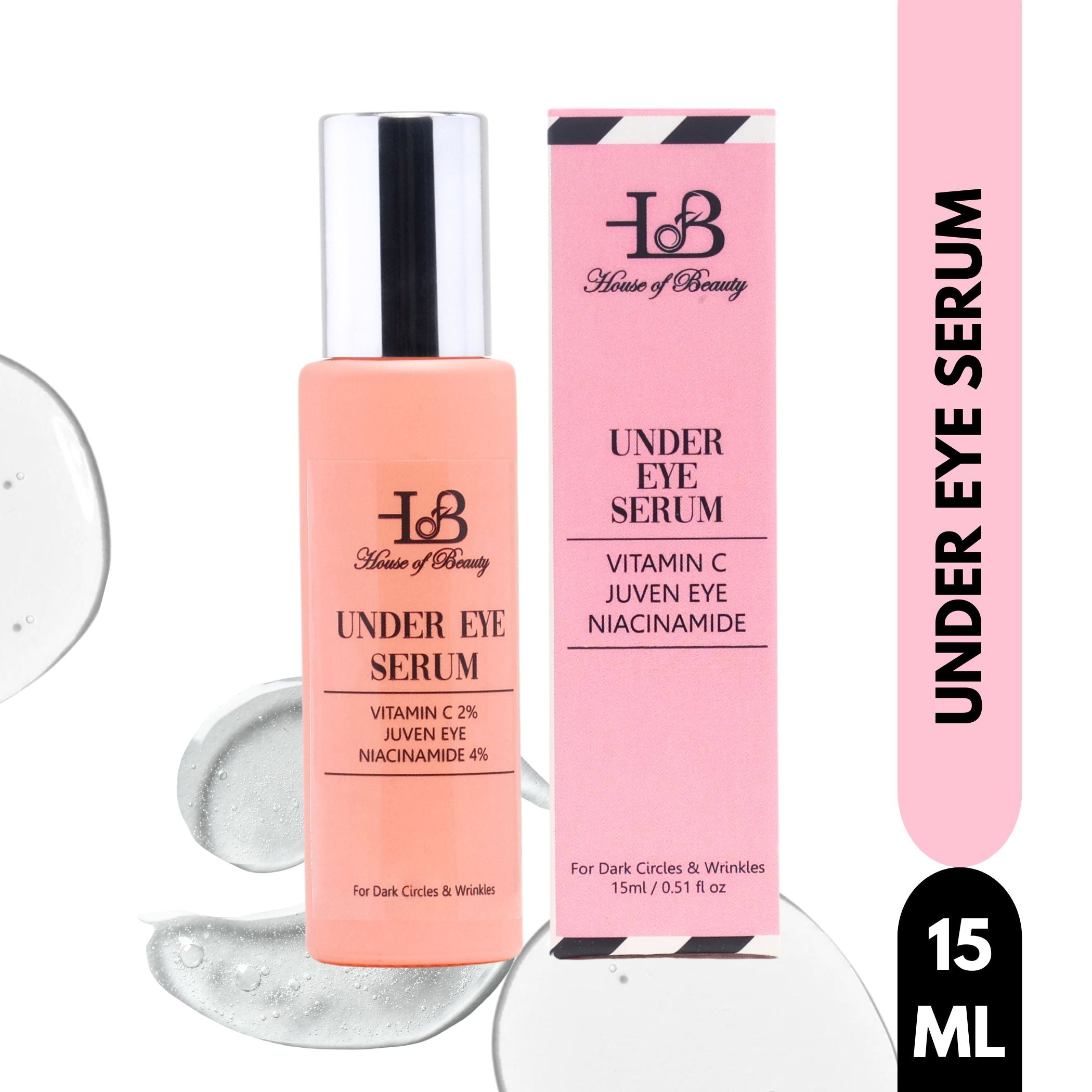 Under Eye Serum with Niacinamide + Vitamin C for lines, dark circles