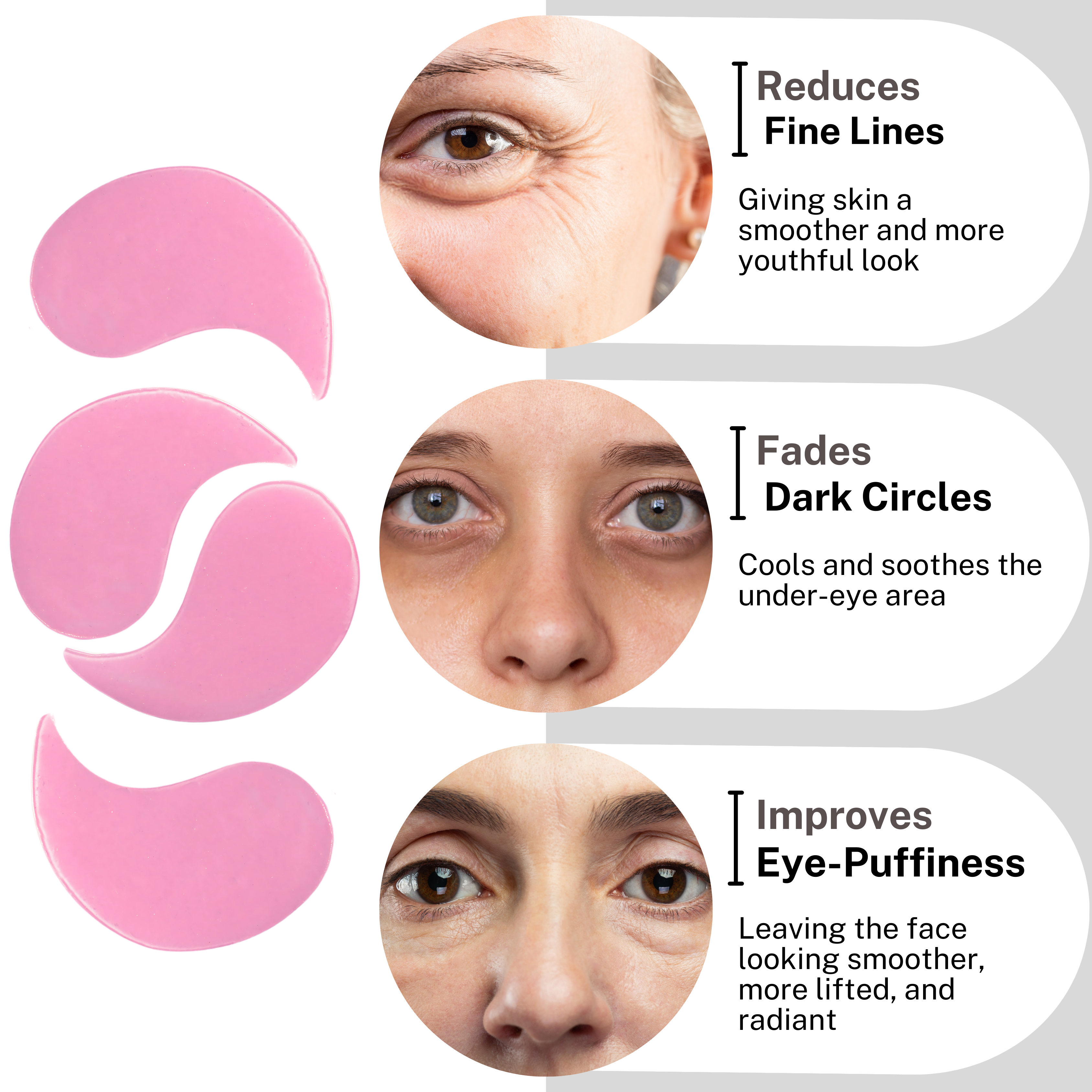 House of Beauty India Hydra Gel Eye Patches with Collagen, Peptides, and Hyaluronic Acid – 30 pairs jar with spatula for dark circles and under-eye puffiness