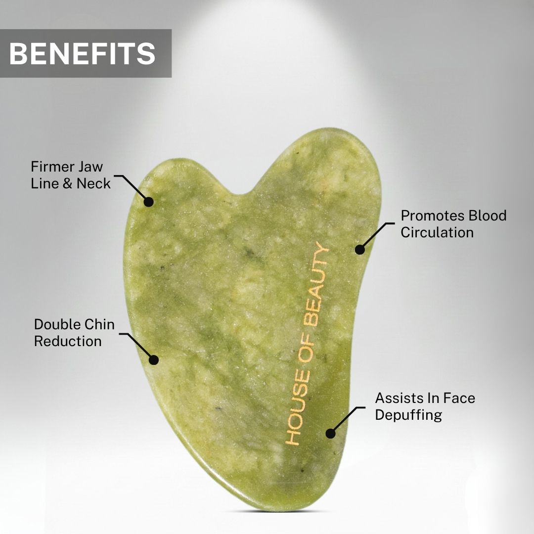 jade gua sha benefits jawline sculpting reduces puffiness improves blood circulation and skin tone