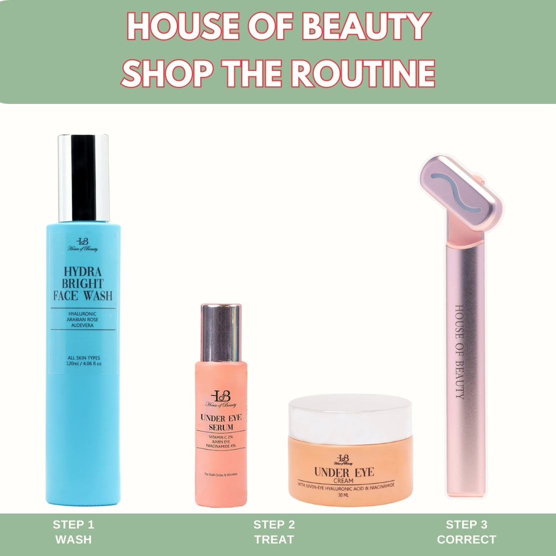 LED Face massgaer, Face Wash, Serum and cream by HOB India