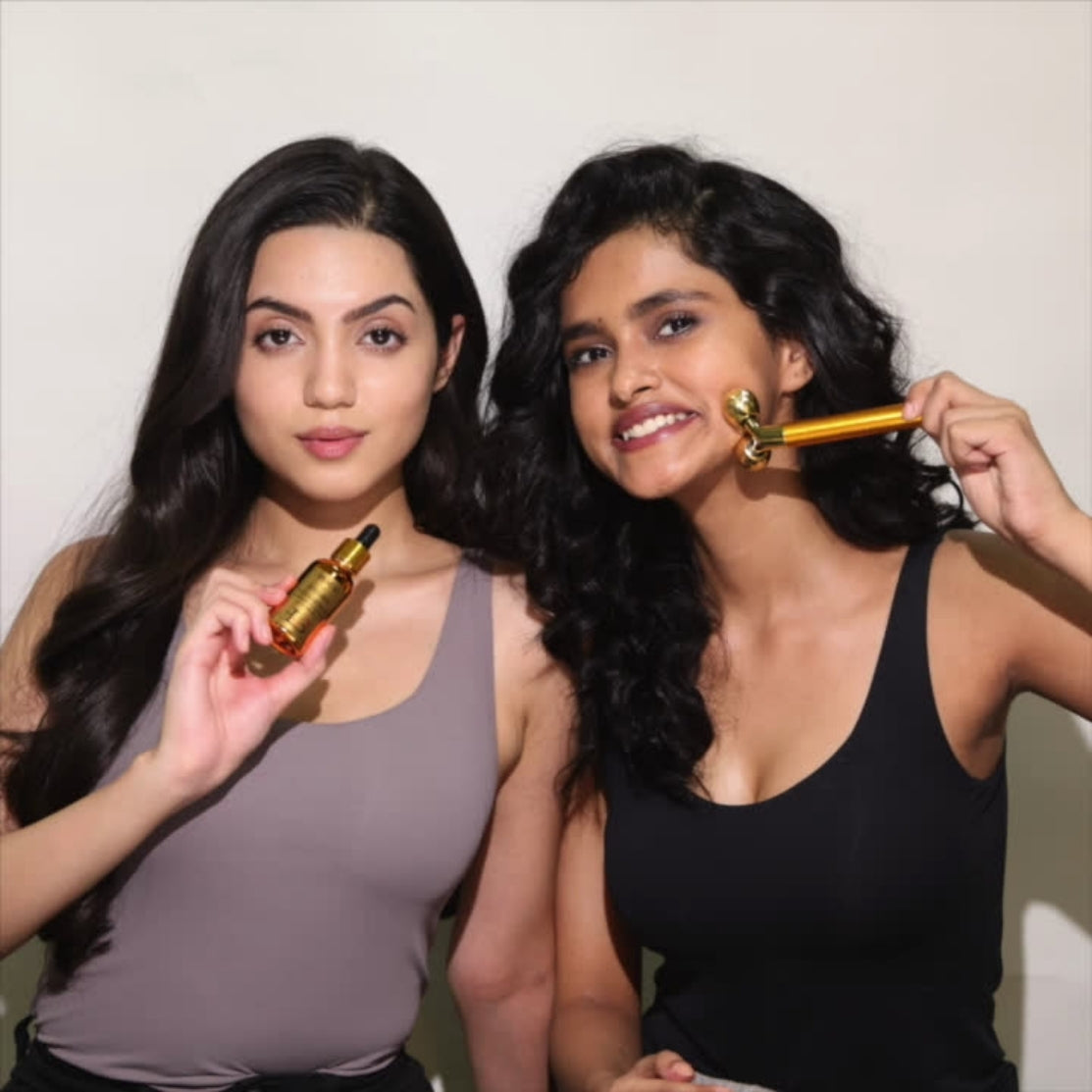 model using 3d Face massager kit Old Image by HOB India