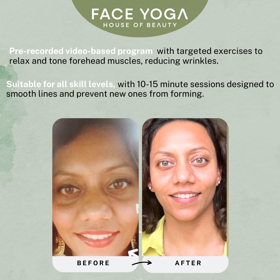 How to reduce forehead lines with face yoga by Vibhuti Arora videos online learning