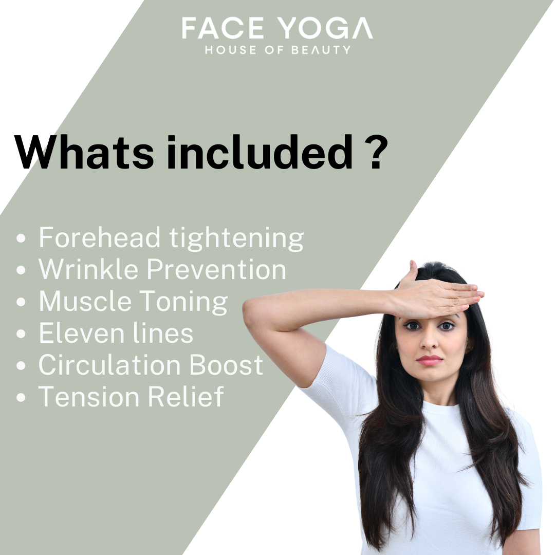 How to reduce forehead lines with face yoga by Vibhuti Arora videos online learning