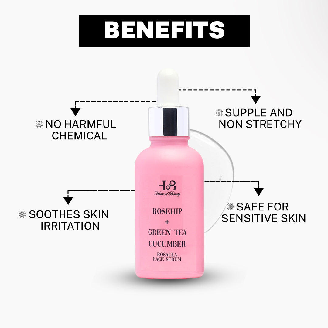 House Of Beauty India Skin Care Rosacea Serum (30ml) Face Yoga gym Vibhuti Arora facegym Jade roller Guasha skingym Guasha Teacher Training Learn Yoga certified FaceTools Make up Anti ageing Rosacea Serum (30ml)