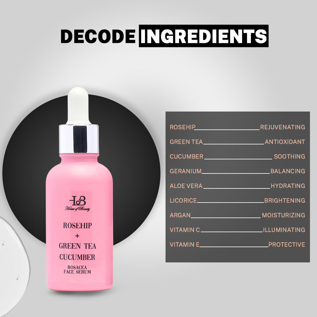 House Of Beauty India Skin Care Rosacea Serum (30ml) Face Yoga gym Vibhuti Arora facegym Jade roller Guasha skingym Guasha Teacher Training Learn Yoga certified FaceTools Make up Anti ageing Rosacea Serum (30ml)