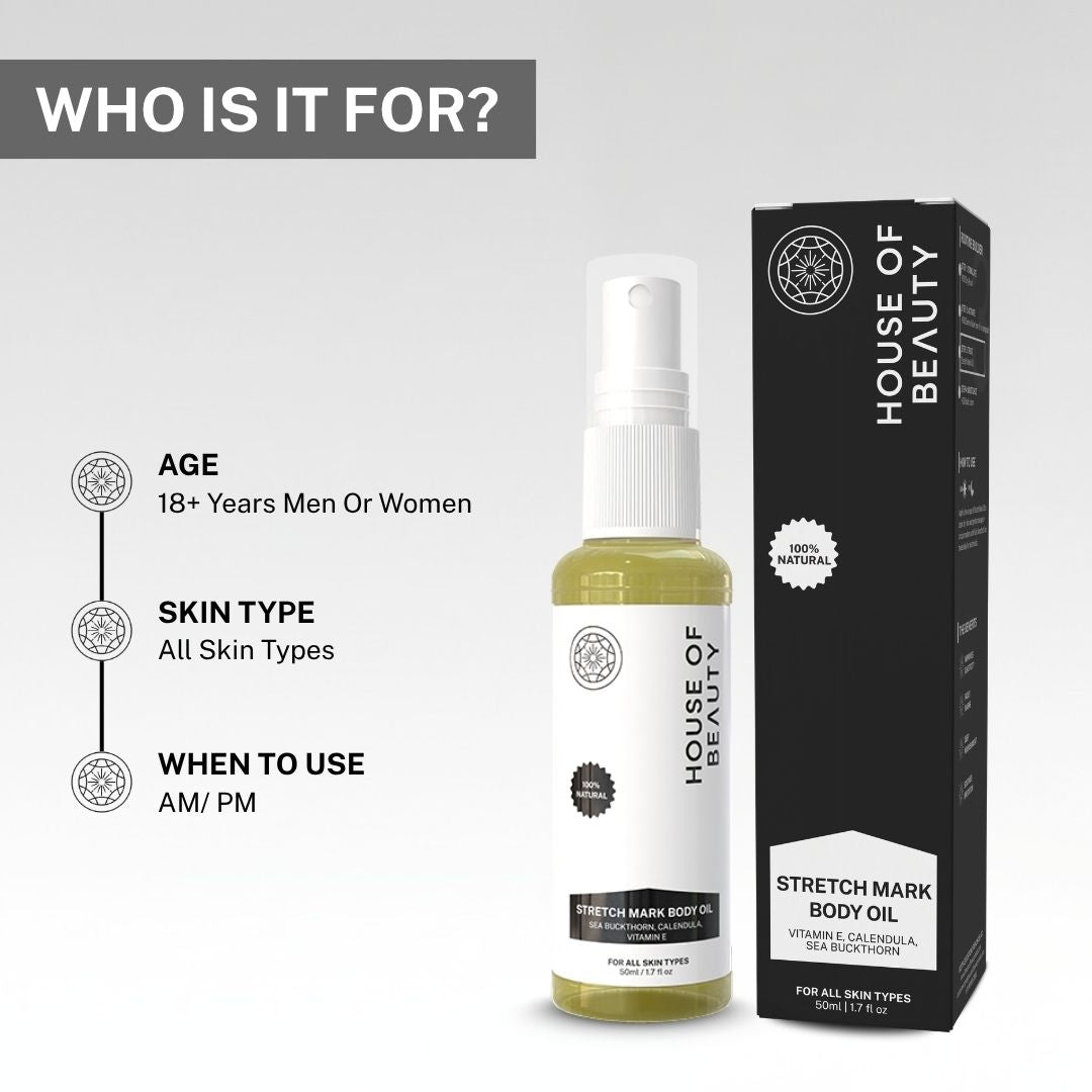 stretch mark body oil suitable for men and women all skin types daily use am pm
