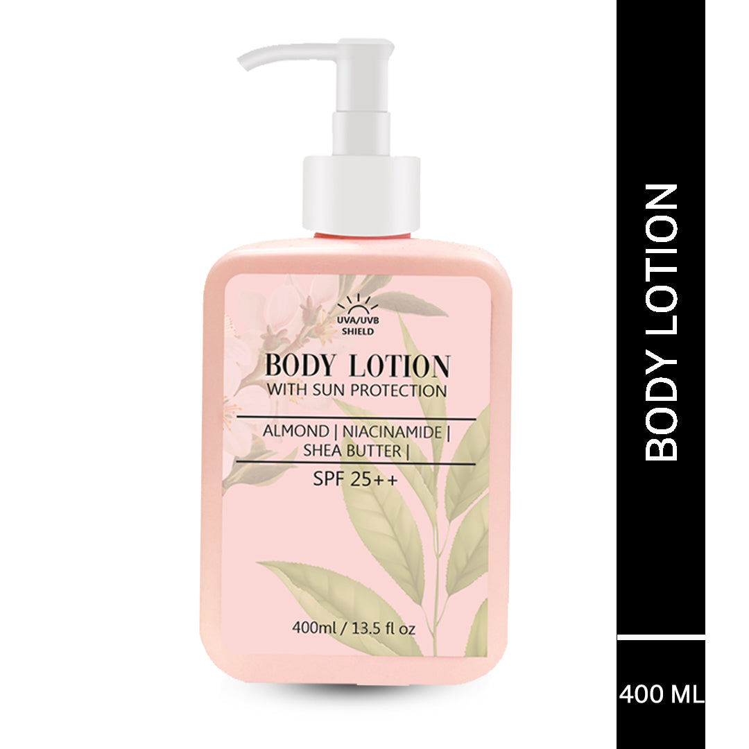 House Of Beauty India BodyCare Body Lotion w/ SPF25+ (400ml) Face Yoga gym Vibhuti Arora facegym Jade roller Guasha skingym Guasha Teacher Training Learn Yoga certified FaceTools Make up Anti ageing Body Lotion w/ SPF25+ (400ml)