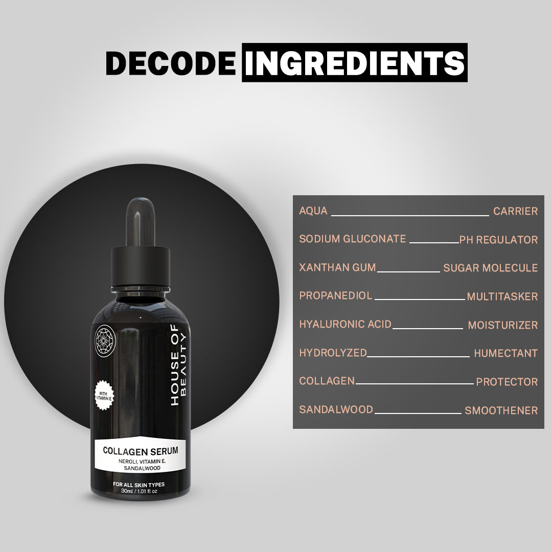 House Of Beauty India Skin Care Collagen Serum (30ml) Face Yoga gym Vibhuti Arora facegym Jade roller Guasha skingym Guasha Teacher Training Learn Yoga certified FaceTools Make up Anti ageing Collagen Serum (30ml)