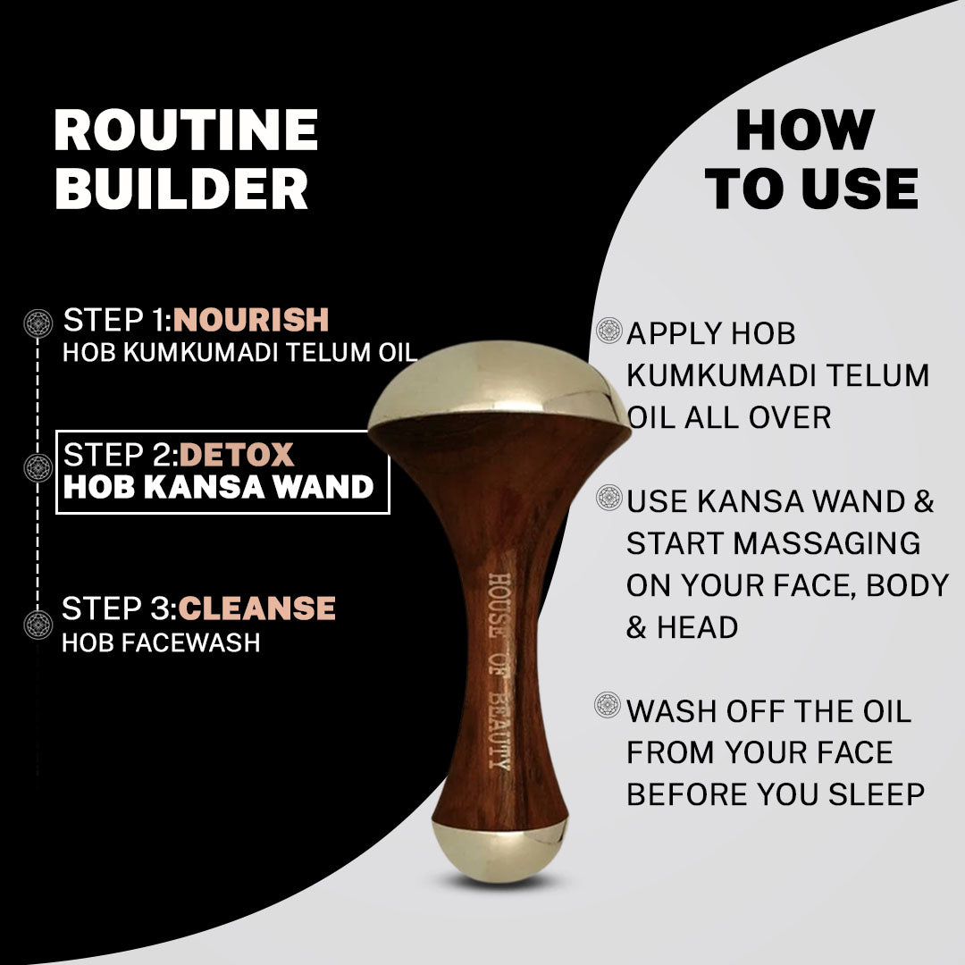 House of Beauty India as Seen on Shark Tank India Kansa Wand House Of Beauty India Face Tools Kansa Wand (For Face & Body 2 pieces) Face Yoga gym Vibhuti Arora facegym Jade roller Guasha skingym Guasha Teacher Training Learn Yoga certified FaceTools Make up Anti ageing Kansa Wand (For Face & Body 2 pieces)