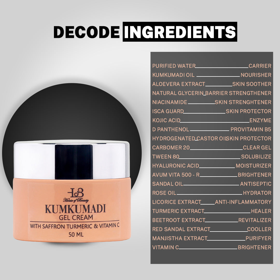 House of Beauty India Kumkumadi Gel Cream