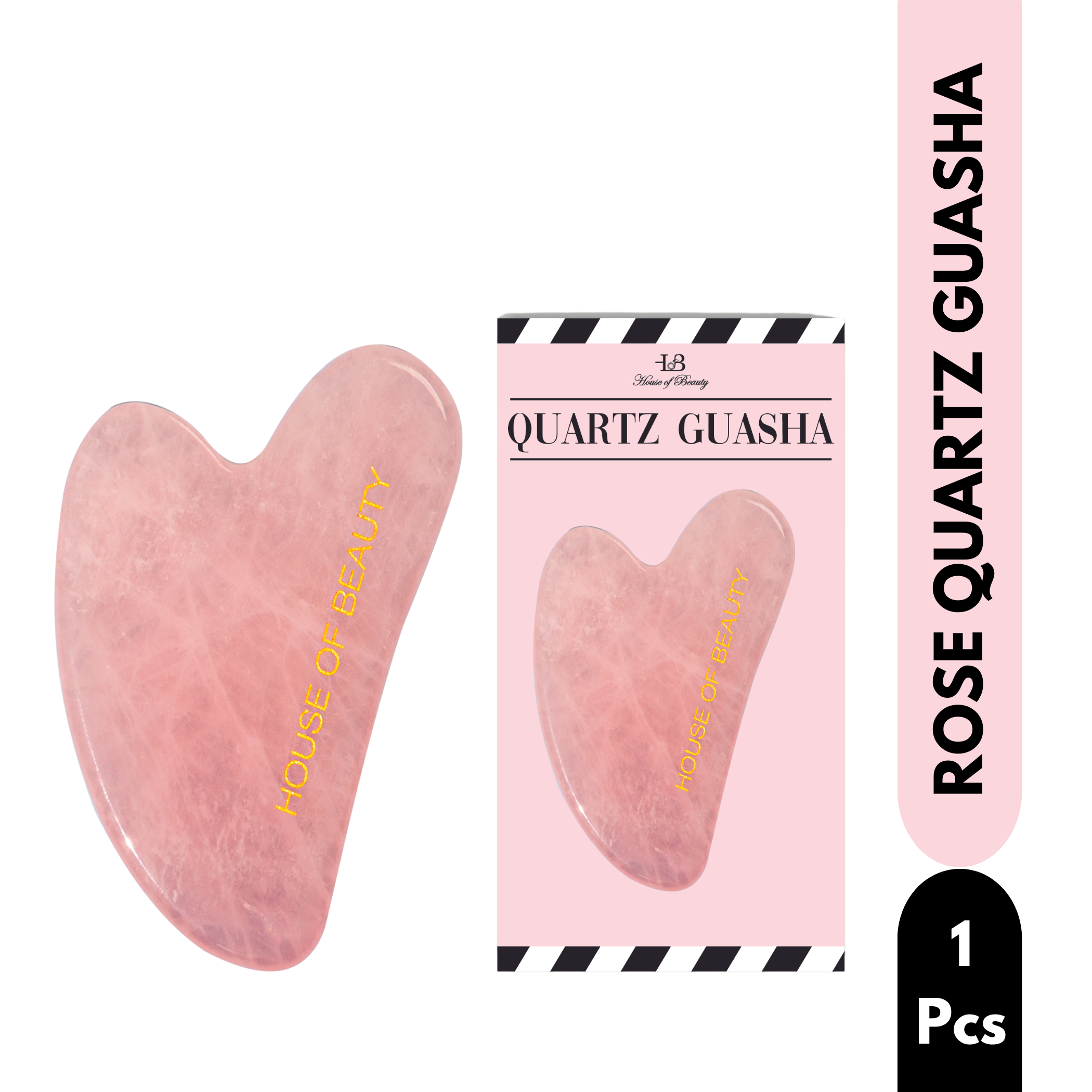 House of Beauty India Rose quartz Guasha