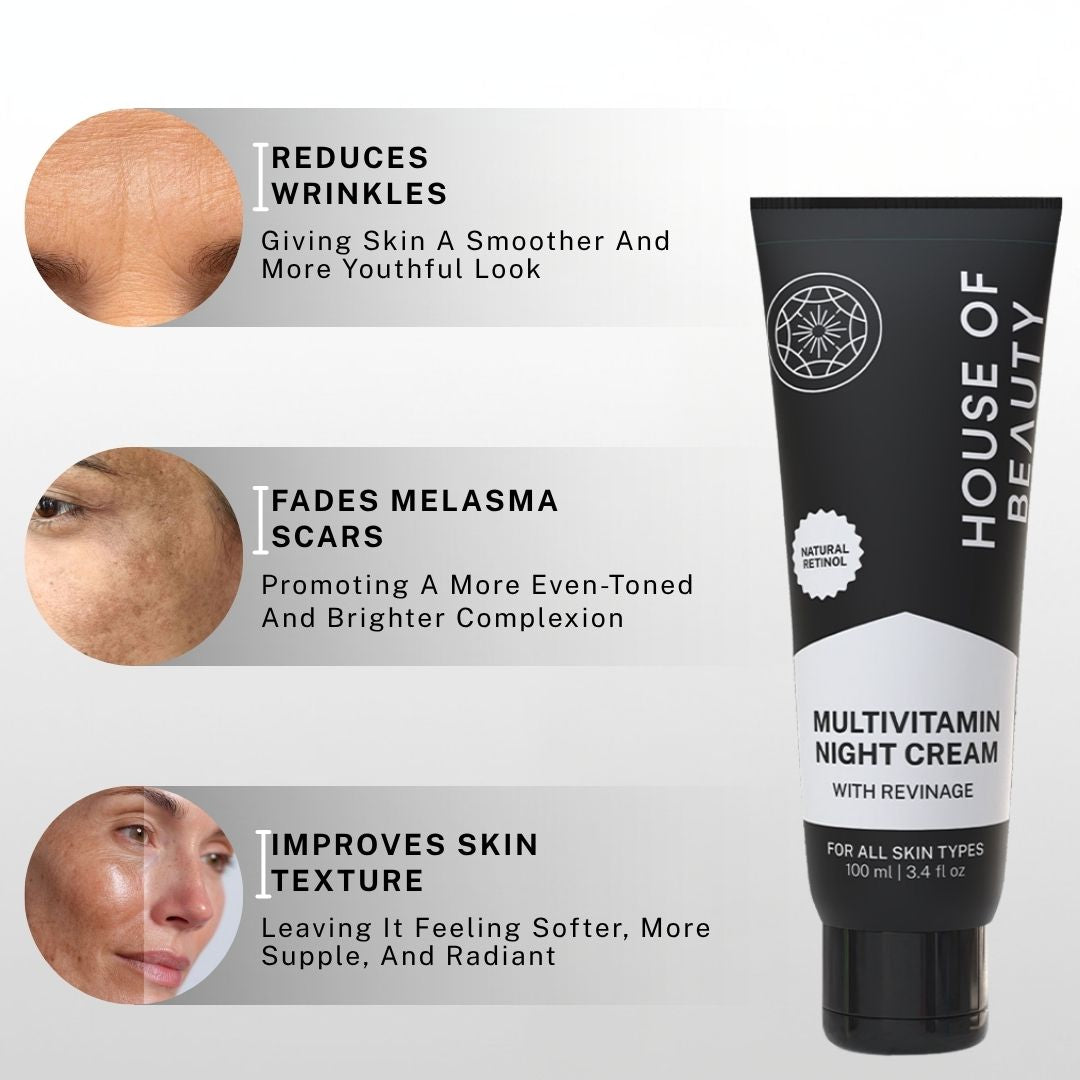 night cream reducing wrinkles fading melasma and improving skin texture for youthful radiant skin