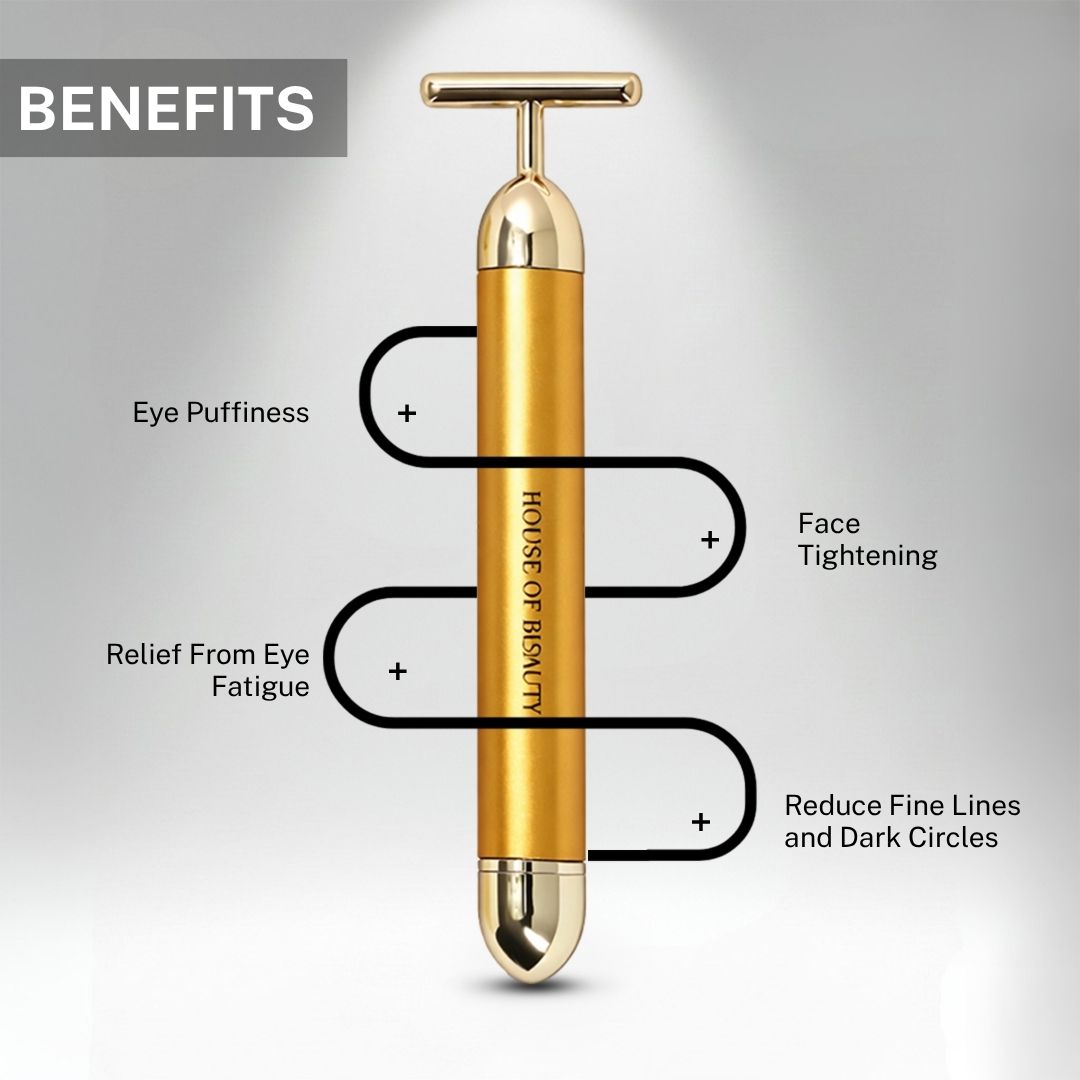 24k face massager benefits reduces eye puffiness tightens skin improves circulation and reduces dark circles